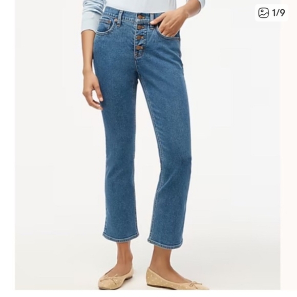 J. Crew Denim - J. Crew Flare Crop Jeans - Classic Blue